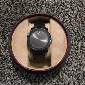 Movado bold gunmetal watch